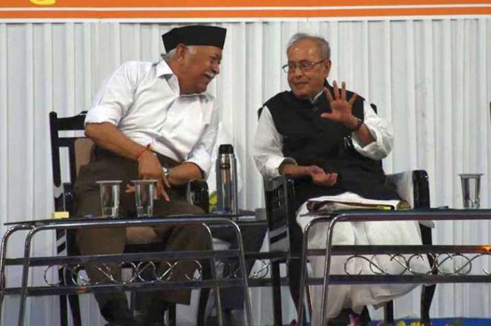 mohan bhagwat and pranab mukherjee mohan bhagwat and pranab mukherjee- India TV