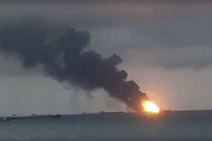 Russia Ship Fire Russia Ship Fire- India TV