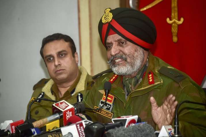 Lt General KJS Dhillon with Inspector General of Police... Lt General KJS Dhillon with Inspector General of Police...- India TV