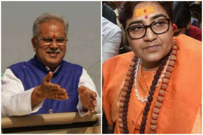 Bhupesh Baghel and Pragya Thakur Bhupesh Baghel and Pragya Thakur- India TV