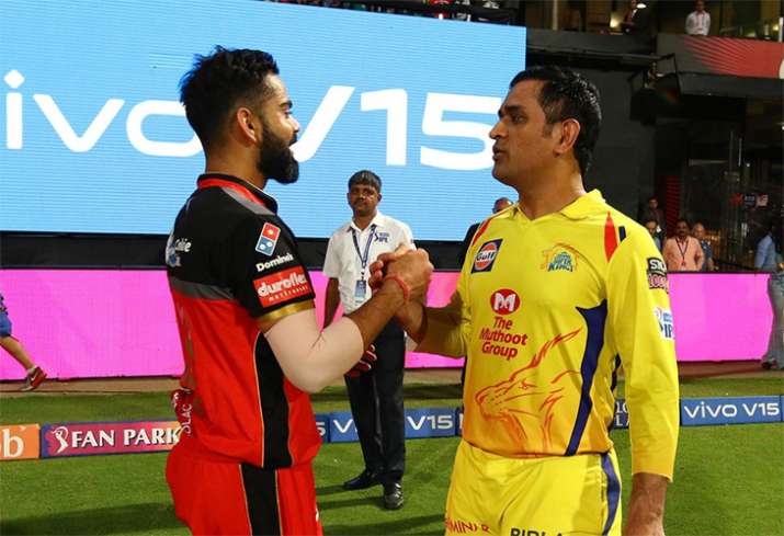Virat Kohli MS Dhoni IPL 2019 Chennai Super Kings Royal Challengers Bangalore M Chinnaswamy Stadium Virat Kohli MS Dhoni IPL 2019 Chennai Super Kings Royal Challengers Bangalore M Chinnaswamy Stadium- India TV Hindi