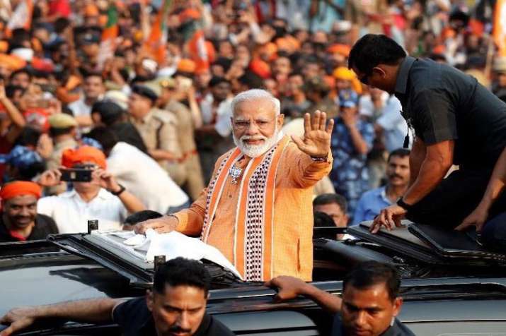 PM Modi's Varanasi Mega Road Show pictures PM Modi's Varanasi Mega Road Show pictures - India TV Hindi