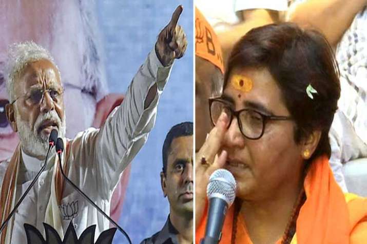 pm modi and sadhvi pragya pm modi and sadhvi pragya- India TV Hindi