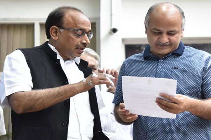 Vijay Goel & Manish Sisodia Vijay Goel & Manish Sisodia- India TV
