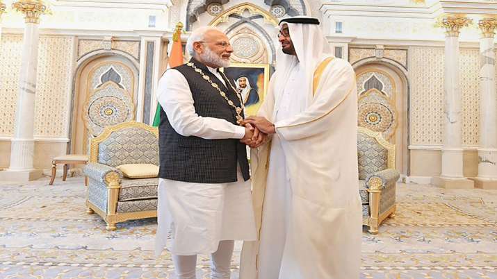 UAE honours PM Modi with highest civilian award UAE honours PM Modi with highest civilian award- India TV Hindi