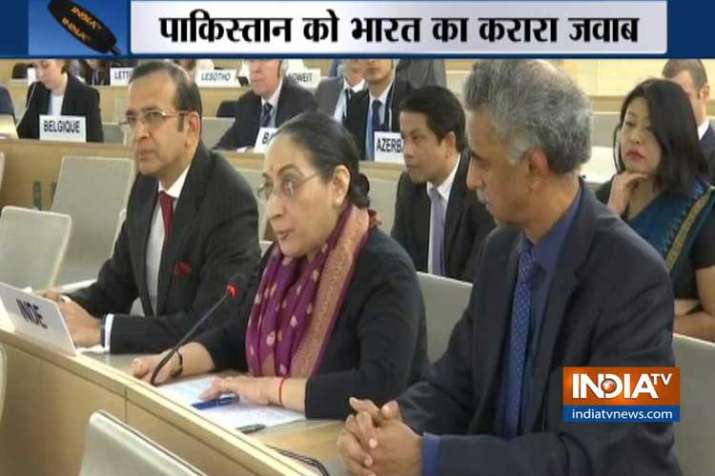 India Reply to Pakistan at UNHRC India Reply to Pakistan at UNHRC- India TV