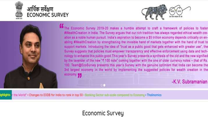 Economic Survey 2019-20 highlights Economic Survey 2019-20 highlights- India TV Paisa