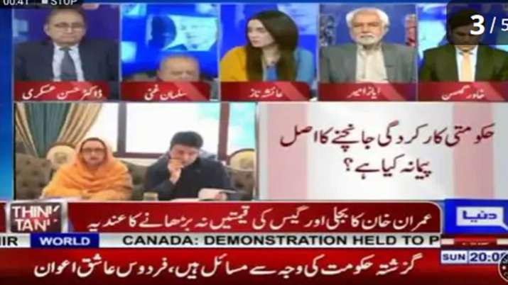 expert fell off chair in live debate on pak TV expert fell off chair in live debate on pak TV- India TV