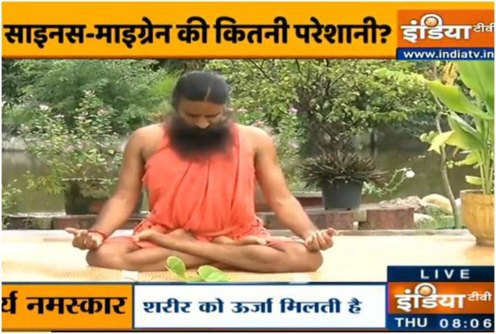 Swami Ramdev Shared Yoga Asana Pranayam And Prevention Of Migraine Asthma Or Sinus स इनस और म इग र न क परम न ट इल ज क ल ए अपन ए स व म र मद व क बत ए य य ग सन इ स ट ट