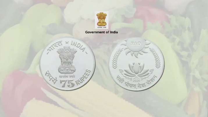 Rs 75 coin released by PM Modi on 75th anniversary of... Rs 75 coin released by PM Modi on 75th anniversary of...- India TV Paisa
