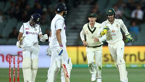 Ind vs Aus, 1st Test : ताश के पत्तों की तरह बिखरी टीम इंडिया, पहली पारी में बनाए 244 रन