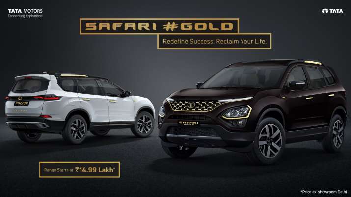 SUV के दिवानों के लिए Tata Motors लेकर आई सफारी गोल्ड संस्करण, देखें कीमत SUV के दिवानों के लिए Tata Motors लेकर आई सफारी गोल्ड संस्करण, देखें कीमत- India TV Paisa