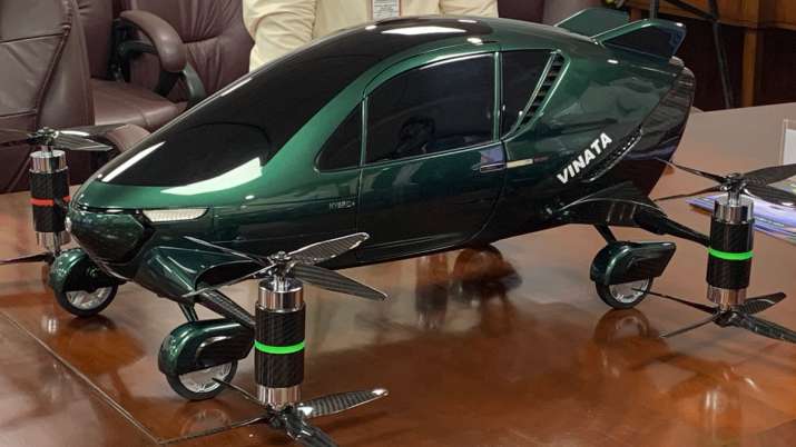 Jyotiraditya Scindia introduced concept model of the Asia’s First Hybrid flying car Jyotiraditya Scindia introduced concept model of the Asia’s First Hybrid flying car- India TV Paisa