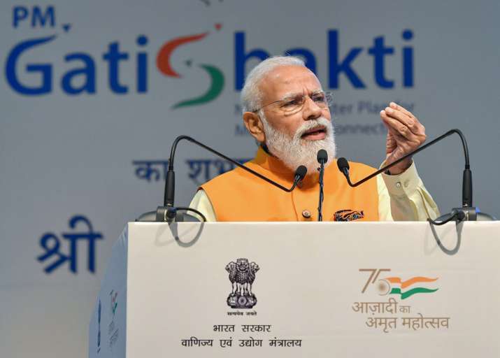PM Modi to unveil Rs100 lakh cr Gati Shakti master plan on Wednesday PM Modi to unveil Rs100 lakh cr Gati Shakti master plan on Wednesday- India TV Paisa
