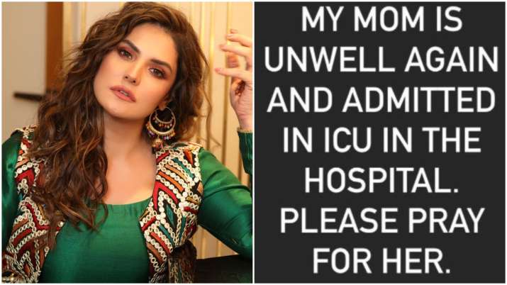 जरीन खान की मां ICU में भर्ती, एक्ट्रेस ने फैंस के लिए लिखा- कृपया उसके लिए  दुआ करें । Zareen Khan mother admitted in ICU actress said Please pray for  my mom -