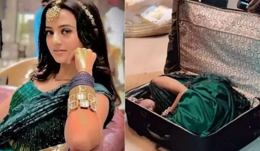 There are many TV shows whose scenes will make your head spin.  There are also some strange scenes which will not stop you laughing.  The scene of Haley Shah falling into a suitcase in 'Ishq Mein Marjawan 2' is still being seen on social media. 