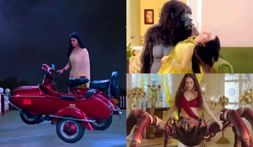 From 'Gum Hai Kiske Pyaar Mein' to 'Saath Nabhana Saathiya', there have been many strange scenes that will make you laugh out loud.  Gopi Bahu was washing the laptop, someone went to the moon on a scooter.  Seeing these scenes, people will hold their heads.