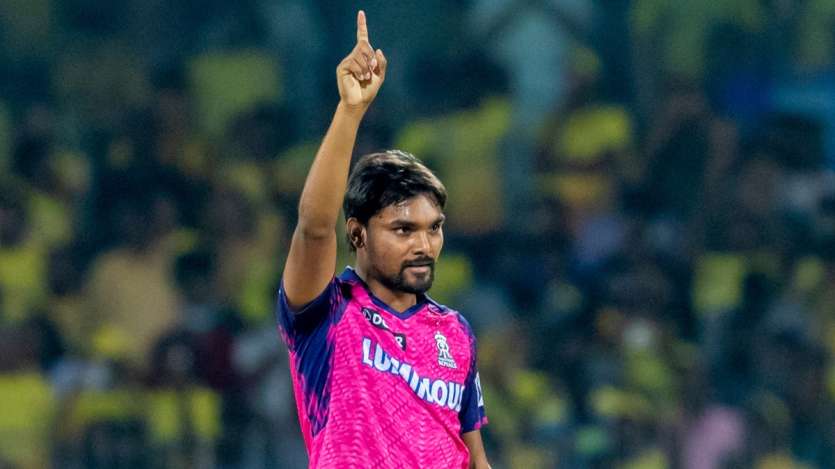 Rajasthan Royals bowler Sandeep Sharma took 5 wickets for 18 runs in 4 overs in the match played against Mumbai Indians in IPL 2024.  He bowled with an economy of 4.50 in this match.  He has taken a total of 6 wickets this season. 
