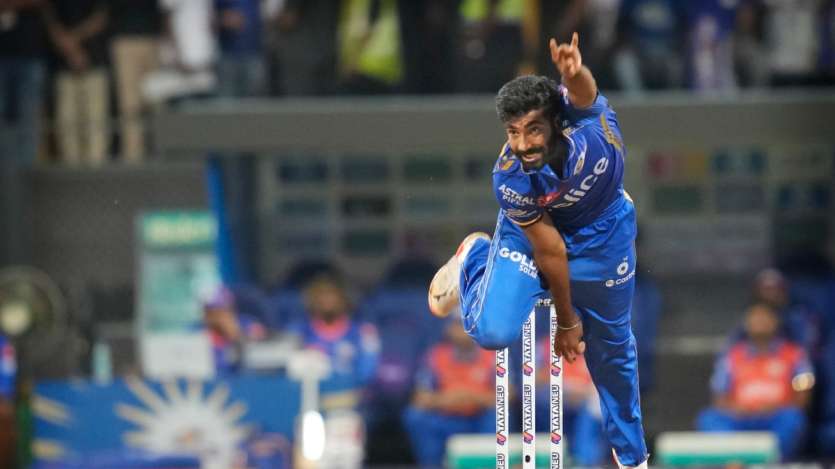 In the match played against Royal Challengers Bangalore, Mumbai Indians bowler Jasprit Bumrah took 5 wickets by giving 21 runs in 4 overs.  His economy in this match was 5.25.  He has taken a total of 13 wickets this season. 
