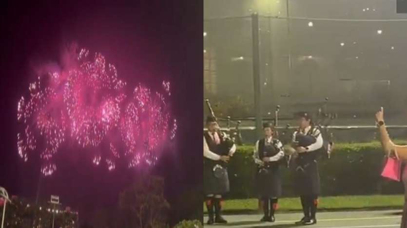 People in Singapore started celebrating by welcoming the New Year 2025. As soon as the clock struck 12 midnight, fireworks started at Marina Bay Sands. At the same time, people enjoyed the sight of bagpipers at the Singapore Cricket Club.