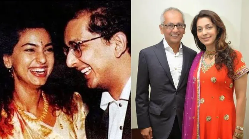 मिस इंडिया पेजेंट विजेता और 'कयामत से कयामत तक' की अभिनेत्री जूही चावला ने मेहता ग्रुप के मालिक जय मेहता से शादी की है। जय की यह दूसरी शादी है, क्योंकि उन्होंने पहले यश बिड़ला की बहन सुजाता बिड़ला से शादी की थी। 1990 में सुजाता की प्लेन क्रैश में मौत हो गई। इसके पांच साल बाद जय मेहता ने वर्ष 1995 में जूही चावला के साथ विवाह बंधन में बंध गए।
मिस इंडिया पेजेंट विजेता और 'कयामत से कयामत तक' की अभिनेत्री जूही चावला ने मेहता ग्रुप के मालिक जय मेहता से शादी की है। जय की यह दूसरी शादी है, क्योंकि उन्होंने पहले यश बिड़ला की बहन सुजाता बिड़ला से शादी की थी। 1990 में सुजाता की प्लेन क्रैश में मौत हो गई। इसके पांच साल बाद जय मेहता ने वर्ष 1995 में जूही चावला के साथ विवाह बंधन में बंध गए।