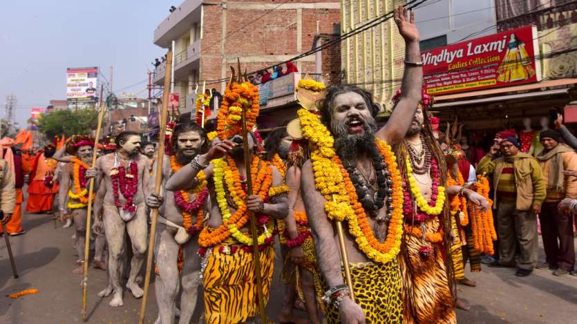 Naga Sadhus cannot wear clothes, they wear only a saffron cloth, that too does not cover the entire body. They also practice strict celibacy and follow a sattvik diet.