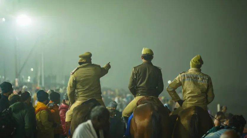 महाकुंभ पर लाखों के श्रद्धालुओं के आगमन को देखते हुए सुरक्षा व्यवस्था की चौकस कर दी गई है। यहां 24 घंटे सुरक्षाकर्मियों की नजर हर गतिविधि पर बनी हुई है। 
