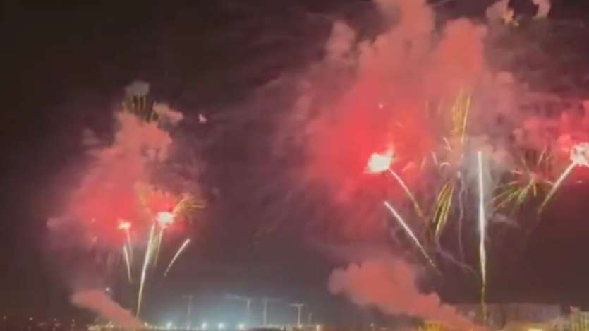 Fireworks in Abu Dhabi to welcome New Year 2025.