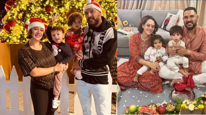 युवराज सिंह और हेजल कीच (Yuvraj Singh and Hazel Keech): भारतीय क्रिकेट टीम के स्टार बल्लेबाज रहे युवराज सिंह का बॉलीवुड से गहरा नाता रहा है। युवराज सिंह के अफेयर की खबरें भी कई सुपरहिट हीरोइन्स के साथ खूब सुर्खियां बटोरती रहीं। हालांकि करीब 1 दशक तक चली इन अफवाहों पर युवराज सिंह ने 2016 में विराम लगा दिया। युवराज सिंह ने बॉलीवुड की खूबसूरत एक्ट्रेस हेजल कीच से शादी की थी। शादी के बाद दोनों ने साथ में जिंदगी की मुश्किलों को झेला लेकिन प्यार में रत्ती भर भी कमी नहीं आई। युवराज सिंह और हेजल कीच दोनों अब 2 बच्चों के पेरेंट्स बन गए हैं लेकिन दोनों का प्यार आज भी युवा पीढ़ी के लिए मिसाल है। युवराज और हेजल अक्सर ही सोशल मीडिया पर तस्वीरों के जरिए अपना प्यार दिखाते रहते हैं। 
