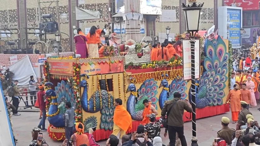 Para obter informações, informe -nos que essa grande procissão é retirada em Kashi todos os anos em Mahashivaratri. Para obter informações, informe -nos que essa grande procissão é retirada em Kashi todos os anos em Mahashivaratri.