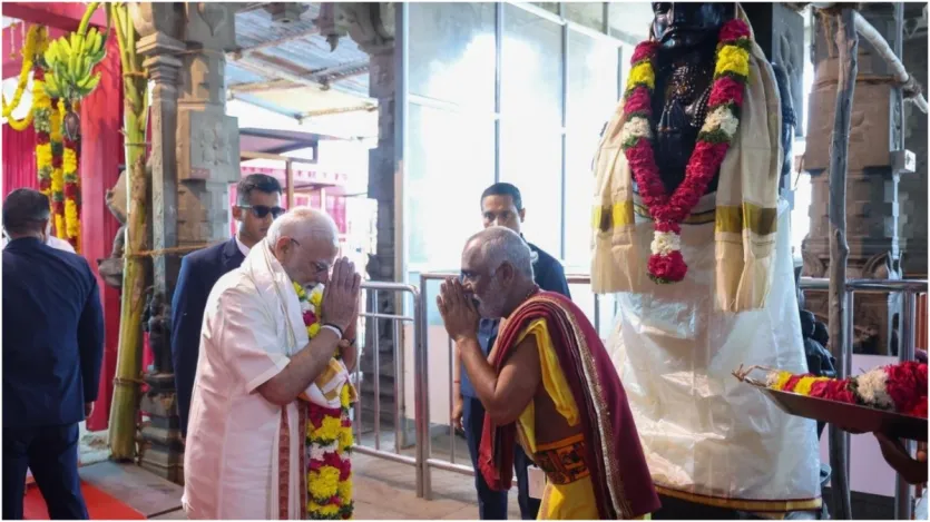 इस पोस्ट में पीएम नरेंद्र मोदी ने लिखा मैंने रामेश्वरम में श्री अरुल्मिगु रामनाथस्वामी मंदिर में प्रार्थना की। बता दें कि पीएम मोदी यहां काफी समय तक रहे।