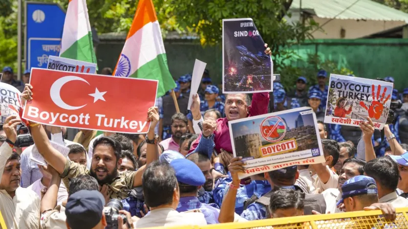 It was also decided at the National Trade Conference that no corporate house would shoot the promotion of its products in Türkiye and Azerbaijan. The business community has appealed to the Indian film industry not to shoot any type of film in Turkey and Azerbaijan, and if a film is shot there, the business world and general public will boycott such films. Turkish boycott is also being fiercely appealed on social media.