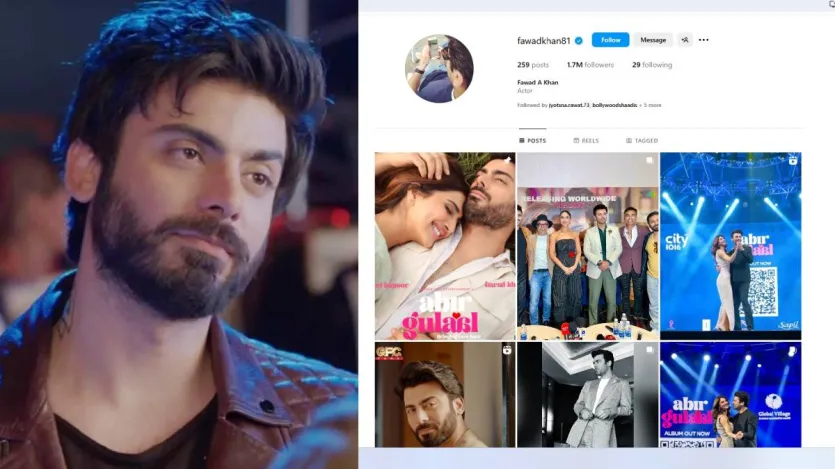 फवाद खान भारत में किसी पहचना के मोहताज नहीं हैं। फवाद खान कई बॉलीवुड फिल्मों में भी नजर आ चुके हैं। 'कपूर एंड सन्स', 'खूबसूरत' और 'ए दिल है मुश्किल' में एक्टर नजर आए थे। इनकी सुपरहिट फिल्म 'मौलाजट' भारत में रिलीज नहीं हो सकी। इसके अलावा वो भारत में 'अबीर गुलाल' से वापसी करने वाले थे, लेकिन अब फिल्म पर बैन लग गया है। इसके बावजूद एक्टर की इंस्टाग्राम प्रोफाइल पर बैन नहीं लगा है। एक्टर के 1.7 मिलियन फॉलोवर्स हैं। फवाद खान भारत में किसी पहचना के मोहताज नहीं हैं। फवाद खान कई बॉलीवुड फिल्मों में भी नजर आ चुके हैं। 'कपूर एंड सन्स', 'खूबसूरत' और 'ए दिल है मुश्किल' में एक्टर नजर आए थे। इनकी सुपरहिट फिल्म 'मौलाजट' भारत में रिलीज नहीं हो सकी। इसके अलावा वो भारत में 'अबीर गुलाल' से वापसी करने वाले थे, लेकिन अब फिल्म पर बैन लग गया है। इसके बावजूद एक्टर की इंस्टाग्राम प्रोफाइल पर बैन नहीं लगा है। एक्टर के 1.7 मिलियन फॉलोवर्स हैं।
