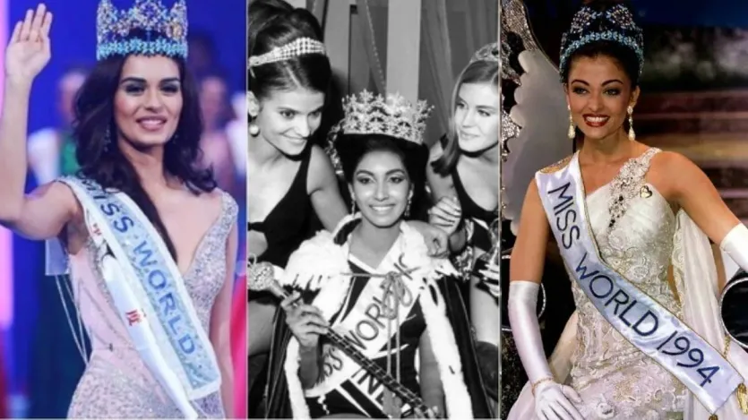 बता दें कि मिस वर्ल्ड प्रतियोगिता में छह भारतीय महिलाएं विजेता रह चुकी हैं। इनमें रीता फारिया पॉवेल (1966), ऐश्वर्या राय (1994), डायना हेडन (1997), युक्ता मुखी (1999), प्रियंका चोपड़ा (2000) और मानुषी छिल्लर (2017) शामिल हैं। बता दें कि मिस वर्ल्ड प्रतियोगिता में छह भारतीय महिलाएं विजेता रह चुकी हैं। इनमें रीता फारिया पॉवेल (1966), ऐश्वर्या राय (1994), डायना हेडन (1997), युक्ता मुखी (1999), प्रियंका चोपड़ा (2000) और मानुषी छिल्लर (2017) शामिल हैं।