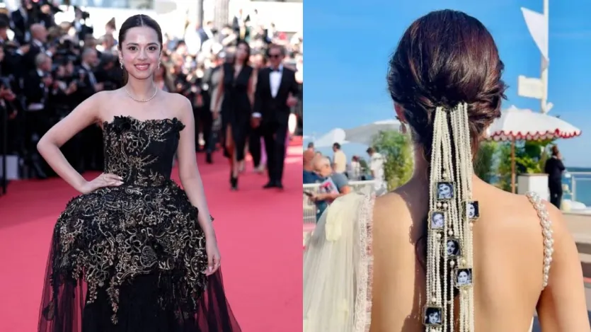 Actress Nitanshi Goyal, who became famous with 'Missing Ladies', made his brilliant debut in the Cannes Film Festival 2024. 17-year-old this emerging star recorded his first presence on the red carpet on Thursday, in which he caught everyone's attention with two different looks. In the first look, Nitanshi appeared in Ivory colored saree and traditional hairstyle. In the second outfit, she carried a black gown. Actress Nitanshi Goyal, who became famous with 'Missing Ladies', made his brilliant debut in the Cannes Film Festival 2024. 17-year-old this emerging star recorded his first presence on the red carpet on Thursday, in which he caught everyone's attention with two different looks. In the first look, Nitanshi appeared in Ivory colored saree and traditional hairstyle. In the second outfit, she carried a black gown.
