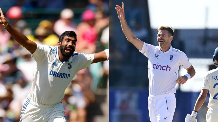 जसप्रीत बुमराह की गिनती इस वक्त दुनिया के दिग्गज तेज गेंदबाजों में होती है। उन्होंने इंग्लैंड के खिलाफ जारी टेस्ट सीरीज के में अब तक दो मैचों में जबरदस्त प्रदर्शन किया है। वह इस सीरीज में अब तक दो टेस्ट मैच खेल पाए हैं, वहां उन्होंने कुल 12 विकेट चटकाए हैं। बुमराह अब तक अपने करियर में 47 टेस्ट मैच खेल चुके हैं और आज हम उनकी तुलना इंग्लैंड के पूर्व दिग्गज तेज गेंदबाज जेम्स एंडरसन से करेंगे। हम आपको बताएंगे कि 47 टेस्ट मैच के बाद जसप्रीत बुमराह और जेम्स एंडरसन में से किसका रिकॉर्ड बेहतर है।