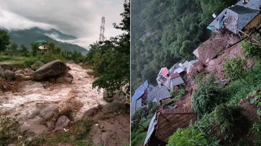 मंडी के करसोग में सैलाब से भारी नुकसान। करसोग में 8 घर सैलाब की चपेट में आकर बह गए। करसोग के 5 गांवों में रेस्क्यू ऑपरेशन जारी है।