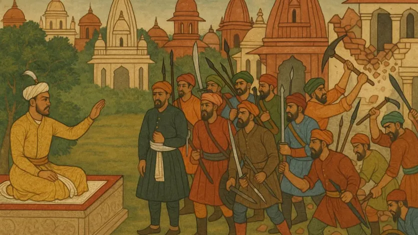 सिकंदर लोदी ने कट्टर सुन्नी इस्लाम को बढ़ावा दिया और हिंदू मंदिरों को तोड़ा। मथुरा में कई मंदिर ढहाए गए और वहां मस्जिदें बनाई गईं। उसने नए मंदिर बनाने पर भी पाबंदी लगाई।