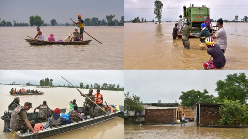 पंजाब की धरती पर इन दिनों सिर्फ पानी ही पानी दिख रहा है। खेत, खलिहान, घर और सपने सबकुछ 1988 के बाद की सबसे भयानक बाढ़ में डूब गए हैं। सतलुज, ब्यास और रावी नदियां अपना रौद्र रूप दिखा रही हैं और उनके साथ मौसमी नाले भी उफन रहे हैं।