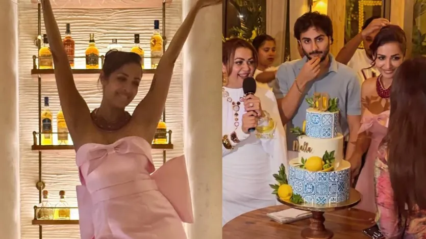 बॉलीवुड की मशहूर हस्ती मलाइका अरोड़ा ने 23 अक्टूबर को अपना 50वां जन्मदिन सेलिब्रेट किया। एक्ट्रेस के जन्मदिन सेलिब्रेशन में करीबी दोस्त और परिवार लोग शामिल हुई। एक्ट्रेस की ये ग्रैंड पार्टी एक प्राइवेट मिडनाइट पार्टी थी। अभिनेत्री ने अपने खास दिन को स्टाइल, ग्लैमर और खूब सारी मस्ती के साथ सेलिब्रेट किया। इब इसकी झलकियां सामने आ गई हैं।