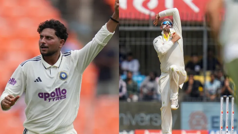 टीम इंडिया के चाइनामैन स्पिनर कुलदीप यादव इन दिनों हर फॉर्मेट में गेंद के साथ अच्छा प्रदर्शन कर रहे हैं। कुलदीप इस वक्त साउथ अफ्रीका के खिलाफ टेस्ट सीरीज में खेल रहे हैं। दो मैचों की टेस्ट सीरीज में उन्होंने गेंद और बल्ले दोनों से बेहतरीन प्रदर्शन किया है। आज हम उनकी तुलना ऑस्ट्रेलिया के दिग्गज स्पिनर नाथन लियोन से करेंगे और आपको बताएंगे कि 16-16 टेस्ट मैच के बाद दोनों का रिकॉर्ड कैसा है।