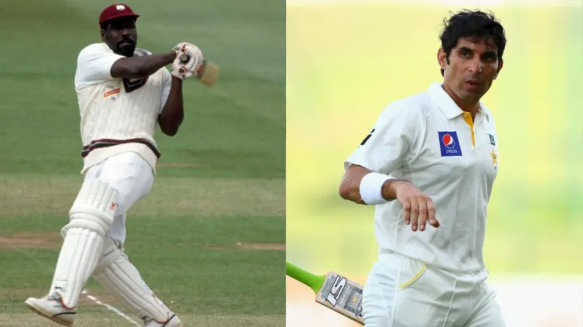 वेस्टइंडीज के पूर्व दिग्गज खिलाड़ी विवियन रिचर्ड्स और पाकिस्तान के पूर्व कप्तान मिस्बाह-उल-हक टेस्ट क्रिकेट में सबसे तेज शतक लगाने के मामले में संयुक्त रूप से दूसरे पायदान पर हैं। रिचर्ड्स ने 1986 में इंग्लैंड के खिलाफ 56 गेंदों में शतक लगाया। वहीं, मिस्बाह ने 2014 में ऑस्ट्रेलिया के खिलाफ एक टेस्ट मैच में 56 गेंदों में सेंचुरी लगाई थी।