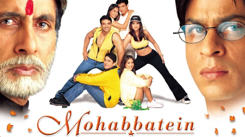मोहब्बतें- इस म्यूजिकल रोमांटिक ड्रामा को रिलीज हुए 25 साल हो चुके हैं और आज भी यह शाहरुख खान के फैंस की पसंदीदा फिल्मों में से एक है। इस फिल्म में शाहरुख के साथ अमिताभ बच्चन और ऐश्वर्या राय भी मुख्य भूमिका में थे, जिसकी कहानी एक गुरुकुल और इसमें पढ़ने वाले छात्रों के इर्द-गिर्द घूमती है। इस गुरुकुल के प्रधानाचार्य नारायण शंकर रोमांस के सख्त खिलाफ हैं और प्यार में पड़ने वाले किसी भी छात्र को स्कूल से निकालने की धमकी देते हैं। कैसे नारायण शंकर की प्यार को लेकर धारणा बदलती है और इस स्कूल के छात्र अपना-अपना प्यार पाते हैं, इसी के इर्द-गिर्द इस फिल्म की कहानी घूमती है।