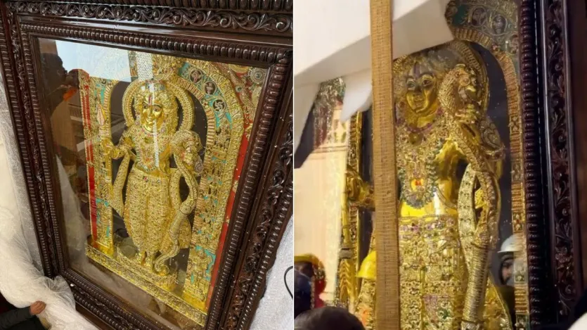 इस भव्य प्रतिमा की ऊंचाई 10 फीट और चौड़ाई 8 फीट है. इसका कुल वजन करीब 5 क्विंटल है. लगभग 30 करोड़ रुपये की लागत से बनी भगवान श्री राम की सोने और रत्न जड़ित मूर्ति को कर्नाटक की तंजौर शैली में बनाया गया है, जो अपनी भव्यता, सूक्ष्म कलात्मकता और सोने के आभूषणों के उपयोग के लिए विश्व प्रसिद्ध मानी जाती है। (रिपोर्ट-अखंड सिंह)