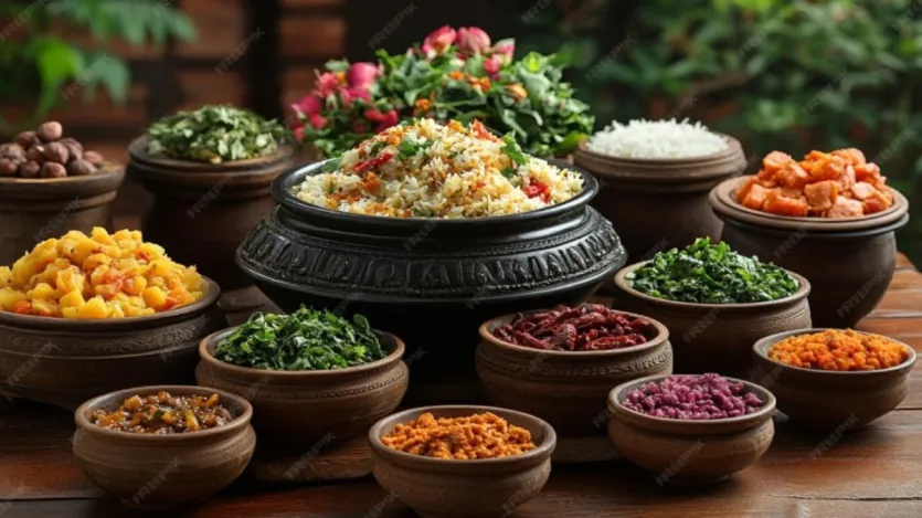 मुगल बादशाहों का खाना स्वाद के साथ-साथ बेहद खास अंदाज में परोसा जाता था। थाली हमेशा सोने और चाँदी से बनी सुन्दर, रंग-बिरंगी पत्तियों से सजी रहती थी। फलों को कई अलग-अलग आकार में काटा गया था। सूखे मेवों को पुलाव में डालने से पहले पॉलिश किया जाता था। घी रंगीन और सुगंधित था। दही को कभी-कभी सात रंगों में परोसा जाता था।