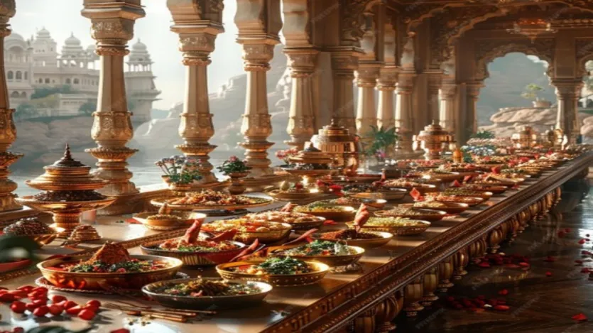 अब हम आपको बताते हैं कि मुगलों का दस्तरख्वान क्या होता था, तो आपको बता दें कि यह खाने के लिए जमीन पर बिछाया जाने वाला एक शाही कपड़ा होता था। उसके ऊपर गद्दे और तकिये रखे जाते थे, जिन पर राजा आराम से बैठकर भोजन करते थे।