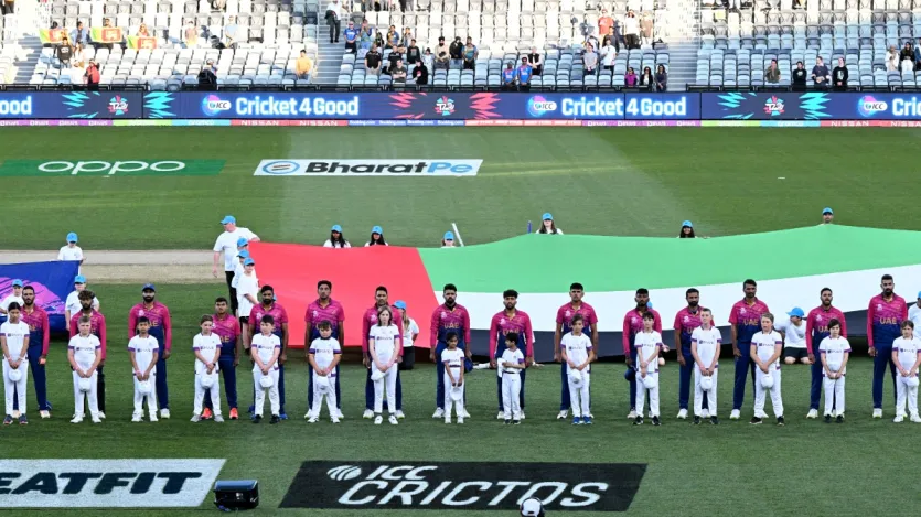UAE क्रिकेट टीम ने वैसे तो 2 बार T20 वर्ल्ड कप में हिस्सा लिया है, लेकिन अब तक सिर्फ एक मैच ही जीत पाई है। UAE ने 2 वर्ल्ड कप में कुल 6 मैच खेले हैं। इन 6 मैचों में टीम की एकमात्र जीत नामीबिया के खिलाफ T20 वर्ल्ड कप 2022 में आई थी। UAE ने नामीबिया को 7 विकेट से शिकस्त दी थी।