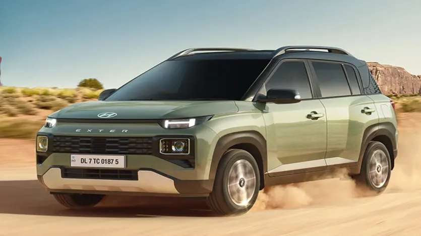 Hyundai Exter: सीएनजी में इस कार की शुरुआती एक्सशोरूम कीमत ₹6,95,000 है। यह कार भी आप 10 लाख रुपये तक के बजट में खरीद सकते हैं। सीएनसी में इसका टॉप वैरिएंट 8.85 लाख रुपये तक एक्सशोरूम पर उपलब्ध है।