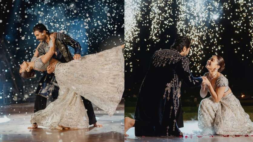 किसी परियों की कहानी से कम नहीं थी रश्मिका मंदाना और विजय देवरकोंडा की संगीत नाइट, एक दूसरे में खोया दिखा कपल