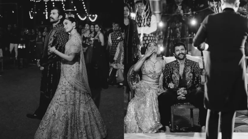 संगीत के वीडियो में विजय और रश्मिका को दिल खोलकर नाचते हुए देखा जा सकता है। उनकी चंचल केमिस्ट्री और बिना किसी दिखावे वाली खुशी ने फैंस का दिल जीत लिया। खबरों की मानें तो इस शाम का सबसे बड़ा आकर्षण रश्मिका की स्पेशल परफॉरमेंस थी। उन्होंने अपनी फिल्म 'पुष्पा 2' के सुपरहिट गाने 'अंगारों सा' पर अपने पति विजय के लिए डांस किया। विजय भी पीछे नहीं रहे और उन्होंने अपनी होने वाली दुल्हन के साथ कदम से कदम मिलाकर डांस फ्लोर पर आग लगा दी।